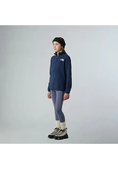 The North Face Teen Glacier 1/4 Zip Unisex Çocuk Polar Sweatshirt Nf0a8cvg8k21 Lacivert
