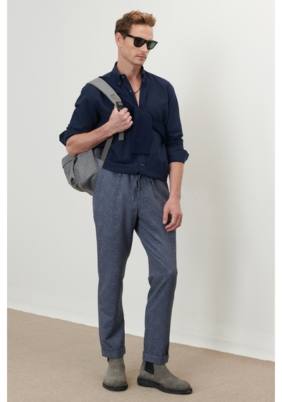 Erkek K.lacı Slim Fit Dar Kesim Düğmeli Yaka Pamuklu Oxford Gömlek Çok Renkli