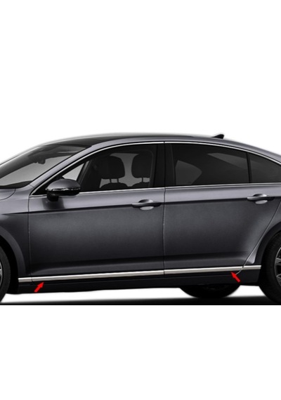Vw Passat B8 2015-2019 Arası Krom Yan Kapı Çıta 4 Prç P.çelik