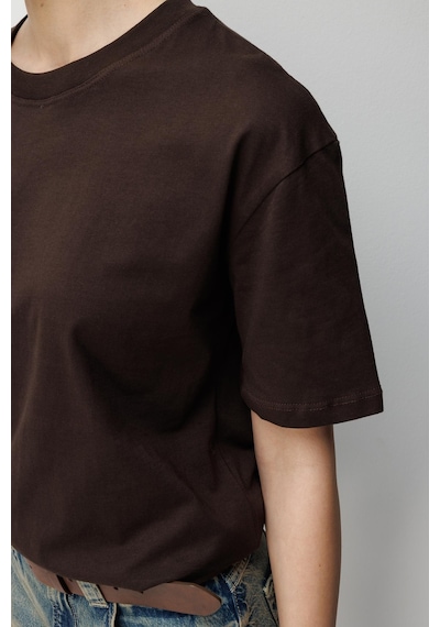Mixray 48511 Kadın Oversize Basic %100 Pamuk 2 Li T-shirt Kahve Beyaz Kahverengi - Beyaz Mixray 48511 Kadın Oversize Basic %100 Pamuk 2 Li T-shirt Kahve Beyaz Kahverengi - Beyaz
