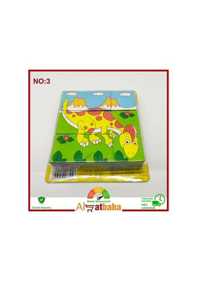 Ahşap 9 Parça Yapboz Küp Puzzle No 1