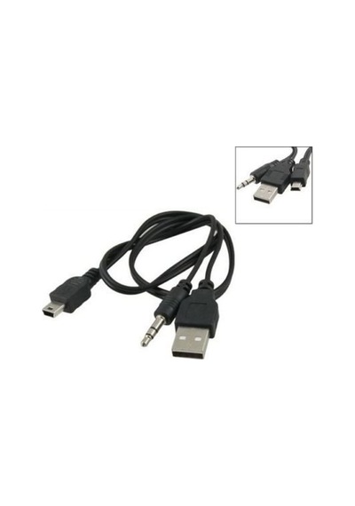 Mp3 Mp4 Player Usb Şarj ve 3.5Mm Aux Kablo Usb To 5 Pin Mini Usb