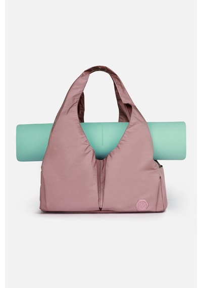 İcone Bag Pliseli Spor Çanta, Su Geçirmez Kumaş Spor Çanta, Omuz Çantası, Çok Cepli Spor Çanta Pudra