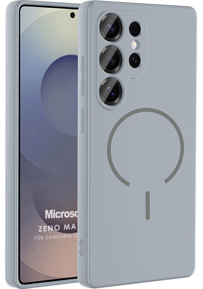 Microsonic Samsung Galaxy Uyumlu S24 Ultra Kılıf Zeno Magsafe Gri -