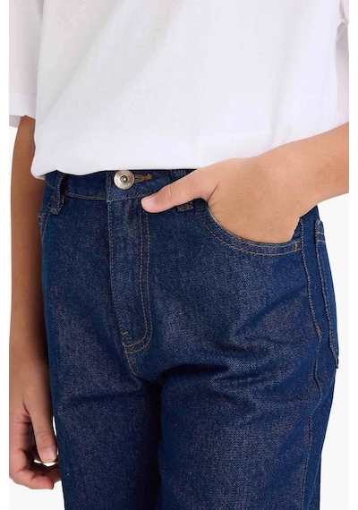 Defacto Erkek Çocuk Wide Leg Düz Paça Jean Pantolon F9384a826smnm34 Mavi-nm34