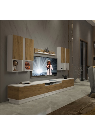 Decoraktiv Trendstyle 8das Mdf Tv Ünitesi Tv Sehpası Beyaz - Pera