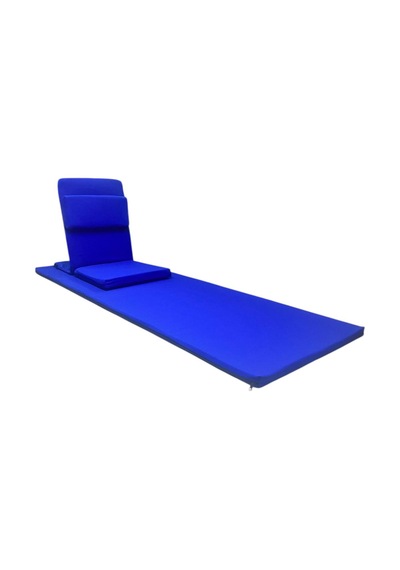Backjack Meditasyon Sandalyesi Destekli Yer Minderi + 60x180 Kumaş Mat - Backjack 3xl Mat+backjack İkili Set Saks Mavi