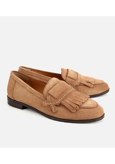 Hotiç Kadın Süet Deri Vizon Püskül Detaylı Klasik Loafer