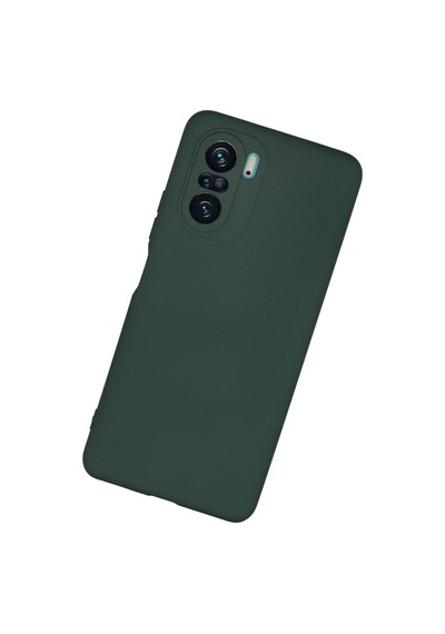 Xiaomi Poco F3 Kılıf Nano İçi Kadife Silikon - Koyu Yeşil Düz Renkli