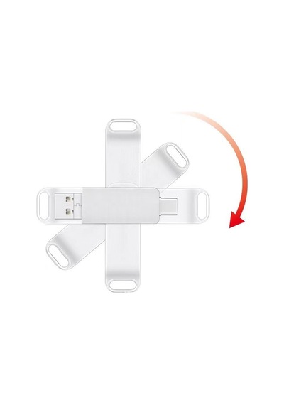 Metalik Kompakt Type-c Usb Flash Drive 64gb Çift Arabirim Ofis Ve Eğitim İçin Taşınabilir Depolama