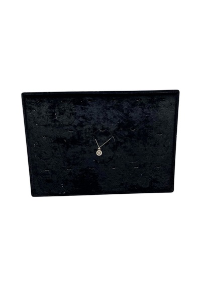 Yerli Üretim Bükreş Model Dikine Süet Kumaş Siyah 34-24 Cm Ayaklı Üçlü Set Tabla Stand