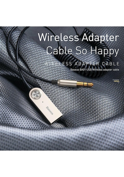 Baseus Bluetooth Aux 3.5Mm Usb Araç Transmitter Mikrofonlu Baseus Bluetooth Aux 3.5Mm Usb Araç Transmitter Mikrofonlu