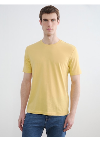 Lcwaıkıkı Classic Sarı %100 Pamuk Regular Fit Basic Tişört
