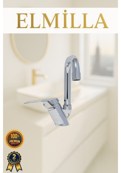 Kısa Krom Lüx Köşeli Mix Aç Kapa Banyo Lavabo Bataryası