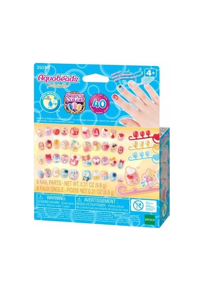 35059 Aquabeads Kalpler Ve Kurdeleler - Yedek Tırnak Paketi +4 Yaş Çok Renkli