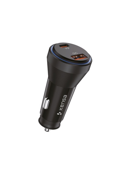 Kensa 65w Çift Portlu Hızlı Araç Şarj Cihazı Usb-c Pd & Usb-a Qc Akıllı Koruma 65w Araç Şarj Cihazı