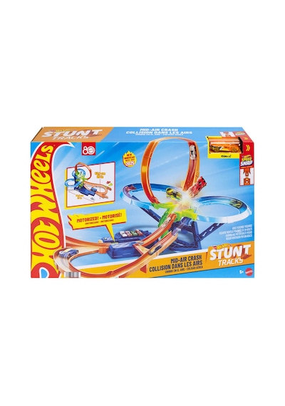 Hot Wheels Akrobasi Pistleri™ Havada Çarpışma Oyun Seti, Oyuncak Araba, Motorlu Hızlandırıcı Jfd12