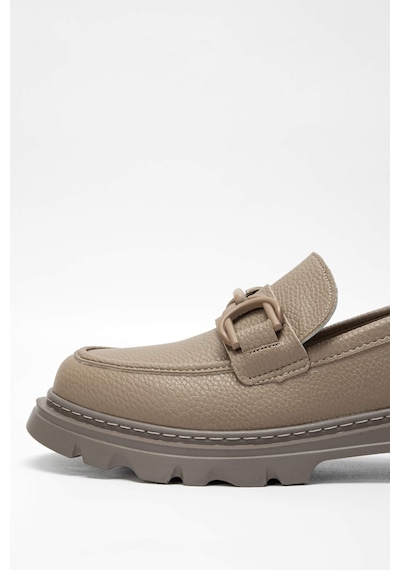 Tamer Tanca Kadın Vegan Bej Loafer Ayakkabı 817 2397 Bn Ayk Sk23/24 Vızon Fltr Vizon