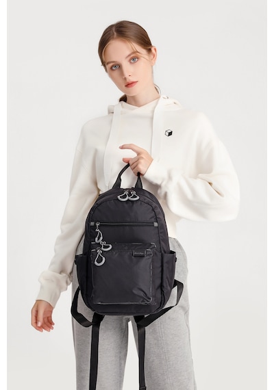 Smart Bags Siyah Günlük Orta Boy Hafif Kumaş Kadın Sırt Çantası