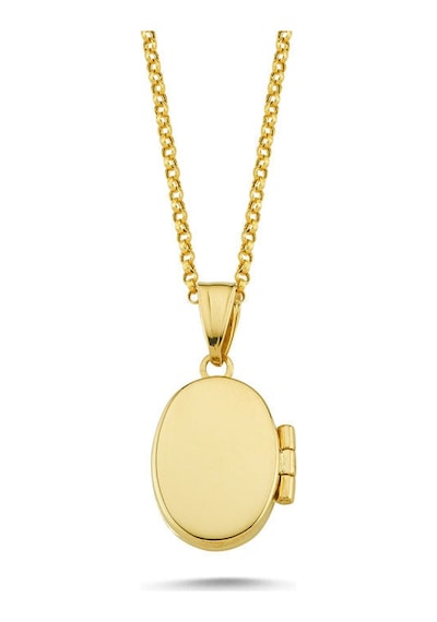 Sembolgold Altın Resimli Kolye Doç Zincirli Oval Rsm-262