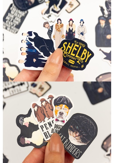 Peaky Blinders Sticker Paketi 27 Parça Kaliteli Su Geçirmez Etiket Seti Çok Renkli