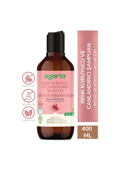 Agarta Renk Koruyucu ve Canlandırıcı Doğal Şampuan 400 ML