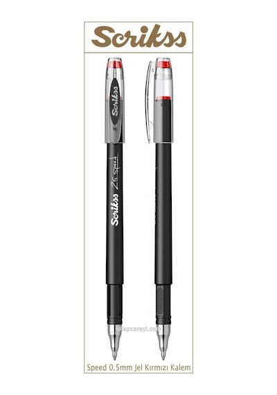 Scrikss Speed 0.5 Mm Kırmızı Tükenmez Jel Kalem