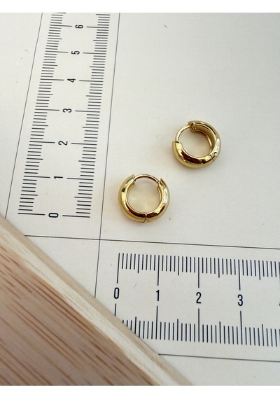 316 L Cerrahi Çelik 5mm 10mm Bombeli Çelik Halka Küpe Gold Altın