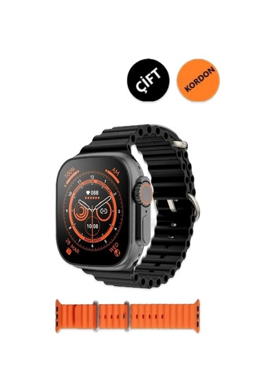 Watch 8 T800 Ultra Bluetooth'lu Arama Özellikli Akıllı Saat Tüm Telefonlarla Uyumlu Çift Kordonlu Siyah - 519541254 Watch 8 T800 Ultra Bluetooth'lu Arama Özellikli Akıllı Saat Tüm Telefonlarla Uyumlu Çift Kordonlu Siyah - 519541254