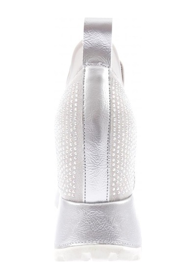 Dgn 927 Kadin Mega Kalin Taban Silver Taşli Sneakers Ayakkabi 927-1581-R0626 Gümüş