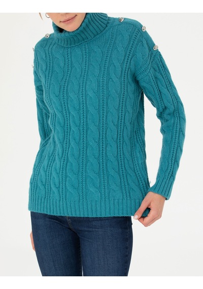 Pierre Cardin Petrol Regular Fit Balıkçı Yaka Kazak 50276220-vr102