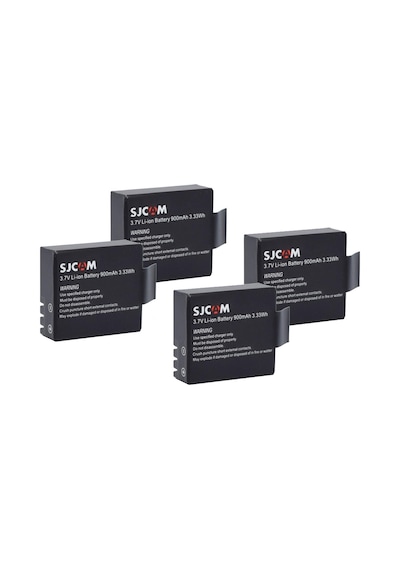 Sjcam Sj4000 Sj5000 M10 Aksiyon Kamera Bataryası 4 Adet Pil Seti Çok Renkli