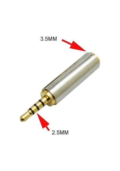 Platoon 2.5mm Erkek 3.5mm Dişi 4 Boğum 3 Çizgi Kulaklıklı Mikrofon Çevieici