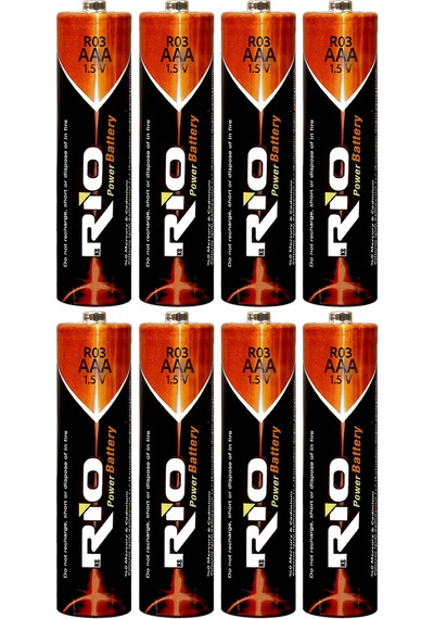 Rio 8li Aaa R03 İnce Kalem Pil Kumanda Pili Çinko Karbon Pil Zn-c 1.5v