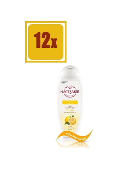 Hacı Şakir 2'si 1 Arada Limon Özlü Şampuan 12 x 500 ML