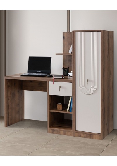Megan Oda Takımı - 4 Kapaklı Dolap, Çalışma Masası, Şifonyer, Kitaplık, Komodin Çok Renkli Megan Oda Takımı - 4 Kapaklı Dolap, Çalışma Masası, Şifonyer, Kitaplık, Komodin Çok Renkli