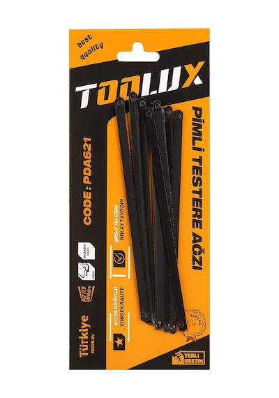 Eltos Pimli Testere Ağzı, 12 Li Set, 150 Mm Uzunluk, 6 Mm Kalınlık, Paslanmaz Çelik, Vakumlu Ambalaj, Basit Kullanım, Dayanıklı Kesim Ucu Takımı, Kıl Testere, Pda621