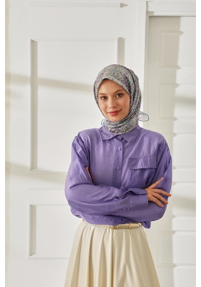 Silk Home Soft Eşarp 73093-29 Butter Yellow, Leylak, Eflatun, Mavi