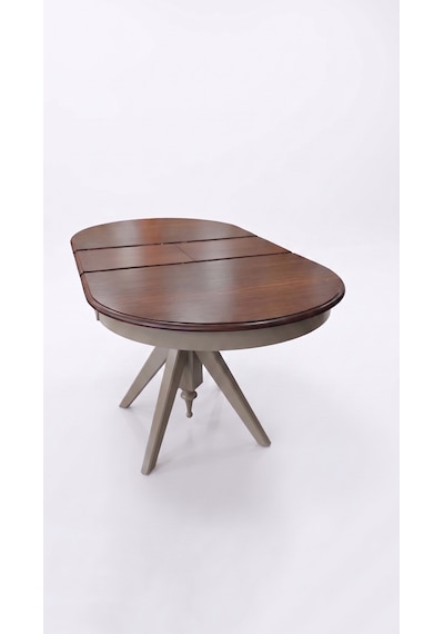 Vintera Açılır Oval Ahşap Mutfak Masası 80x120 Ceviz