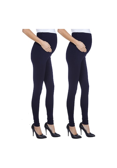 Luvmabelly Myra8001 8009 Beli Ayarlanabilir Hamile Tayt Seti-lacivert - Lacivert