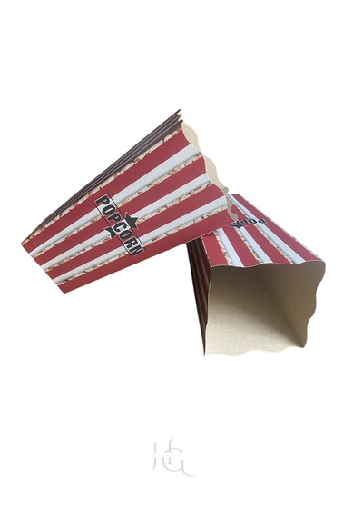 Hg Ambalaj 15 Adet Popcorn Kutusu, Patlamış Mısır Kutusu , 16cm X 8cm X 5,5cm Küçük Boy