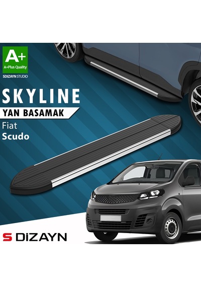 S-dizayn Fiat Scudo 3 Skyline Krom Yan Basamak 213 Cm 2020 Üzeri A+ Kalite