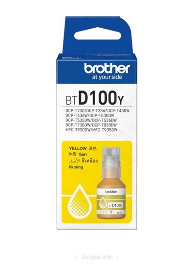 Brother Btd100y Yellow Sarı 5.000 Sayfa Şişe Mürekkep Dcp-t430-t530-t730-t830 Mfc-t930-t935