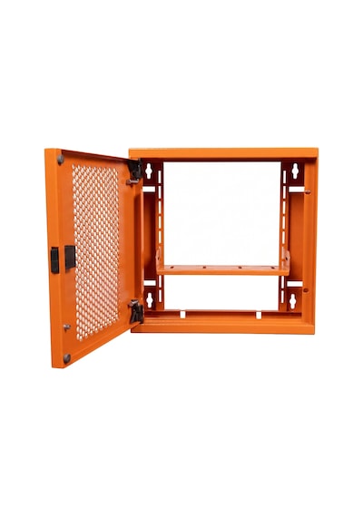 Alfafonet Wifi Box 280 Duvar Tipi Modem Ve Wifi Kutusu 280x120x280 Mm Turuncu Perfore Metal Kapak Montajlı