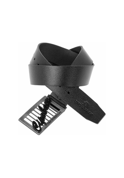 Cipo & Baxx CG191 Metal Tokalı Hakiki Deri Siyah Kemer