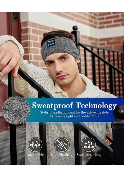 Tr Yeni Uyku Kulaklığı, Ayarlanabilir Bluetooth Kafa Bandı, Kablosuz Kulaklık, Hd Stereo Hoparlörlü Kulaklık, Ha