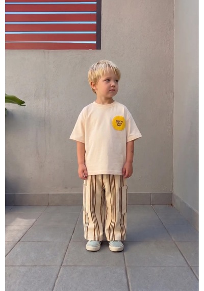 Poala Kids Sloganlı Altı Uzun Takım Çok Renkli
