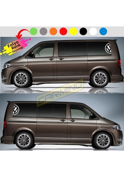 Volkswagen Yarım Logo Yan Cam Sticker (2 Adet)