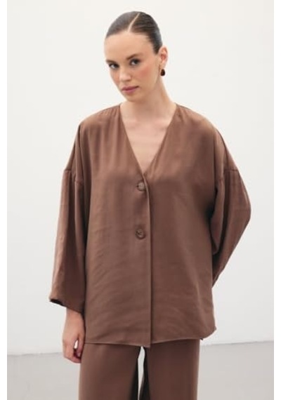 Düğmeli Kimono Stn139kce1847 Çok Renkli
