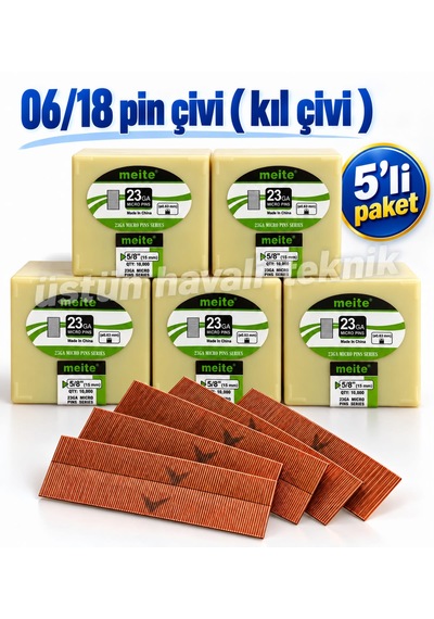 5adet-meıte 618 Başsız Tabanca Çivisi 18mm Kıl Çivi